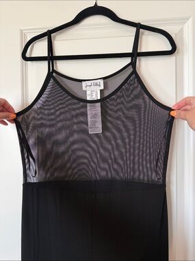 Joseph Ribkoff Black Sheer-Top Wide-Leg Jumpsuit